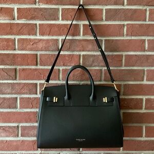 Teddy Blake Gigi Palmellato 15” Black Leather Bag NWT Made in Italy